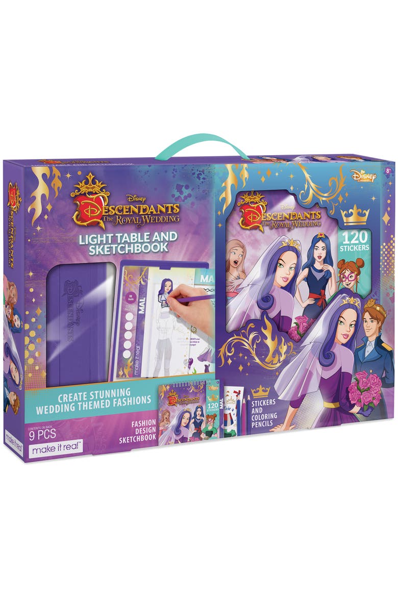 Royal Wedding Light Table & Sketchbook 9 Piece Set, Main, color, Multicolored