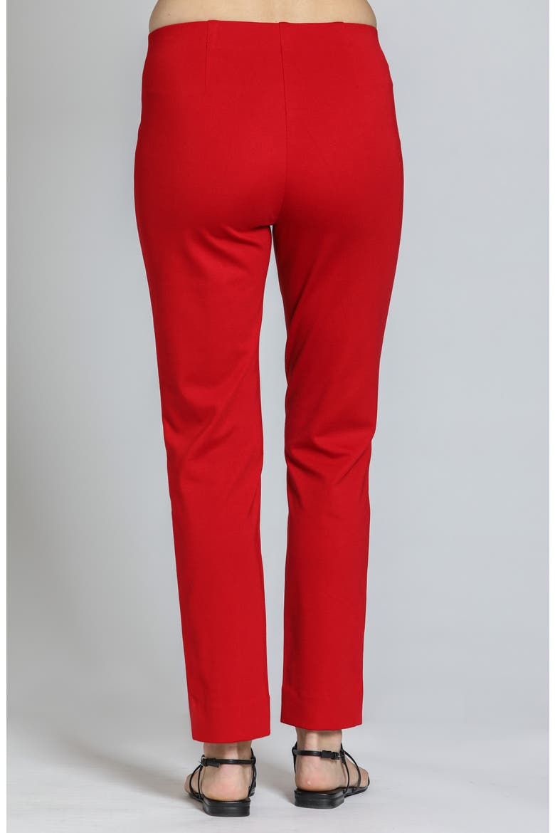 Split Hem Pull-On Crop Slim Pants, Alternate, color, RED
