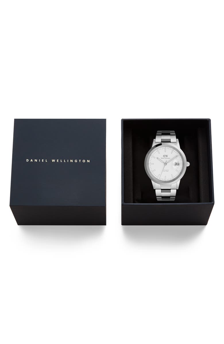 Daniel Wellington Iconic Link Automic Bracelet Watch, 40mm, Alternate, color, Silver