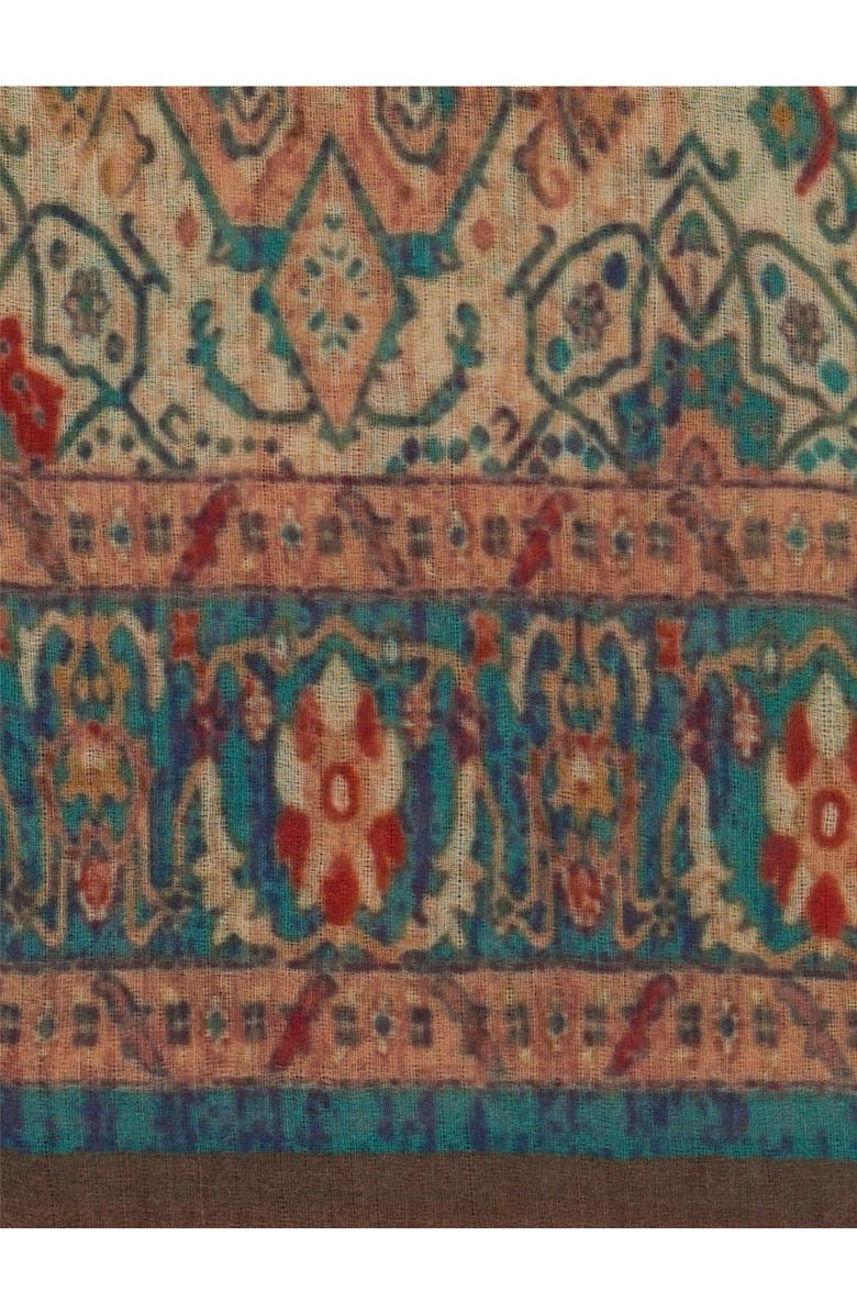 GERARD DAREL Ruby Patterned Scarf, Alternate, color, Brown