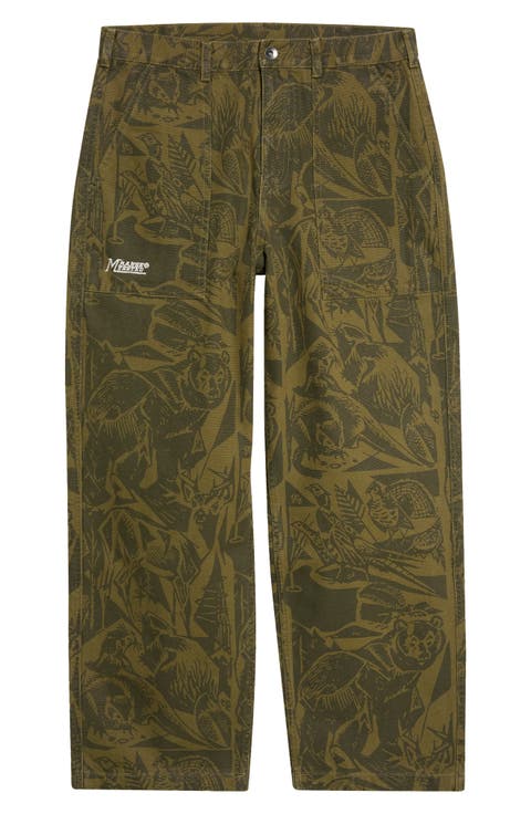 Print Scouting Cotton Canvas Pants