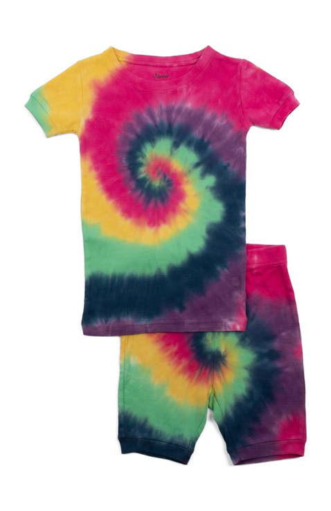 Kids Short Sleeve Cotton Tie Dye Matching Family Pajamas (Toddler, Little Kid & Big Kid)