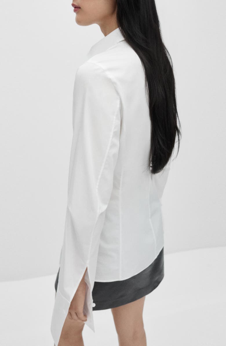 MANGO Extended Cuff Button-Up Shirt, Alternate, color,