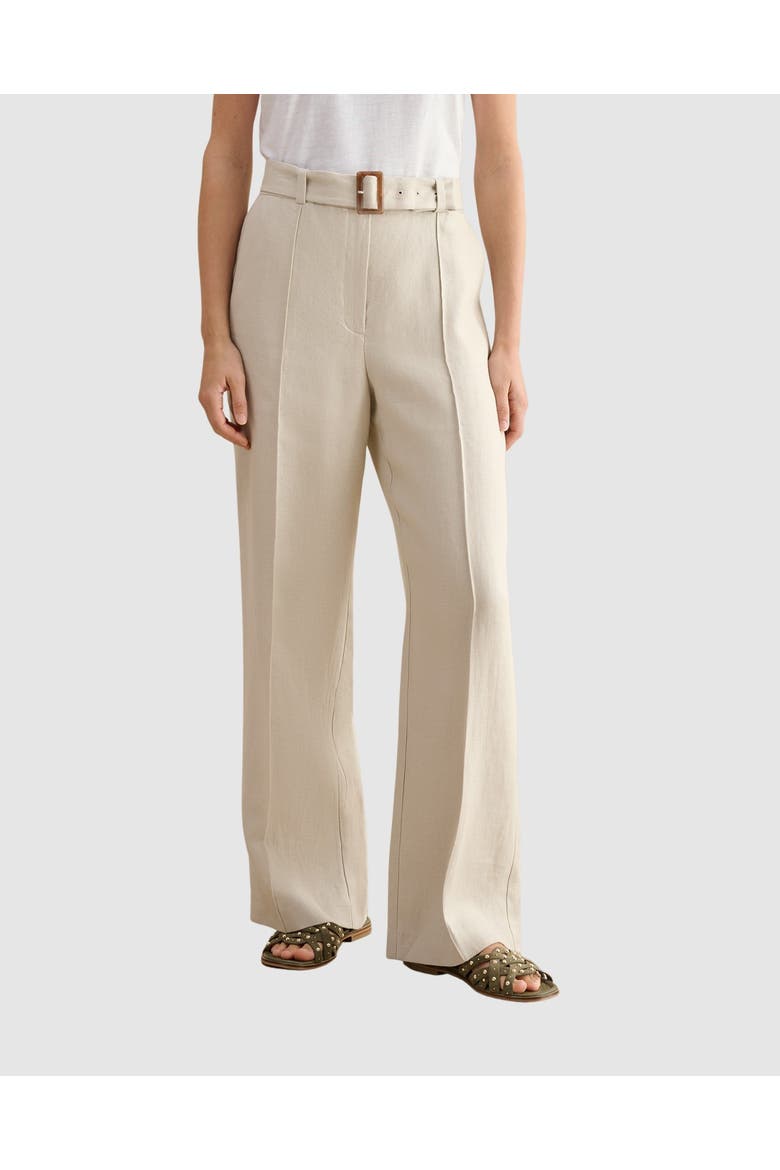 Zainah High Waisted Wide Leg Trousers, Main, color, Neutral