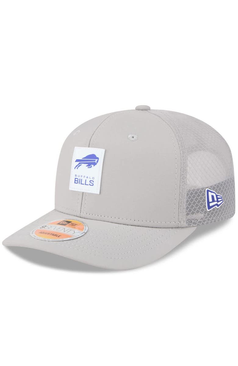 New Era Men's New Era Gray Buffalo Bills 2025 Sideline  9SEVENTY Adjustable Trucker Hat, Main, color, 
