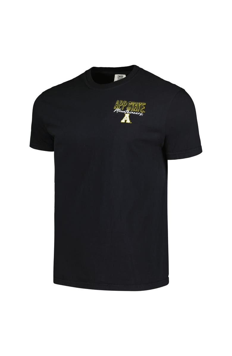 IMAGE ONE Men's Black Appalachian State Mountaineers Hyperlocal Comfort Colors T-Shirt, Alternate, color, 