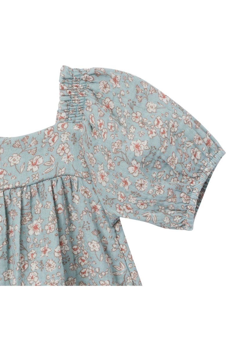 Modern Moments<sup>™</sup> by Gerber Puffed Sleeve Dress and Diaper Cover Set, Alternate, color, Medium Teal Ditsy