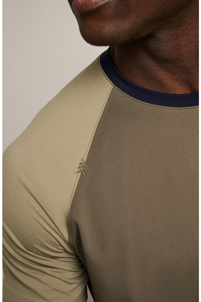 Reign Performance T-Shirt, Alternate, color, SMOKEY OLIVE COLOR BLOCK