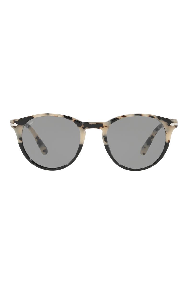 49mm Round Sunglasses, Main, color, TORT BLACK