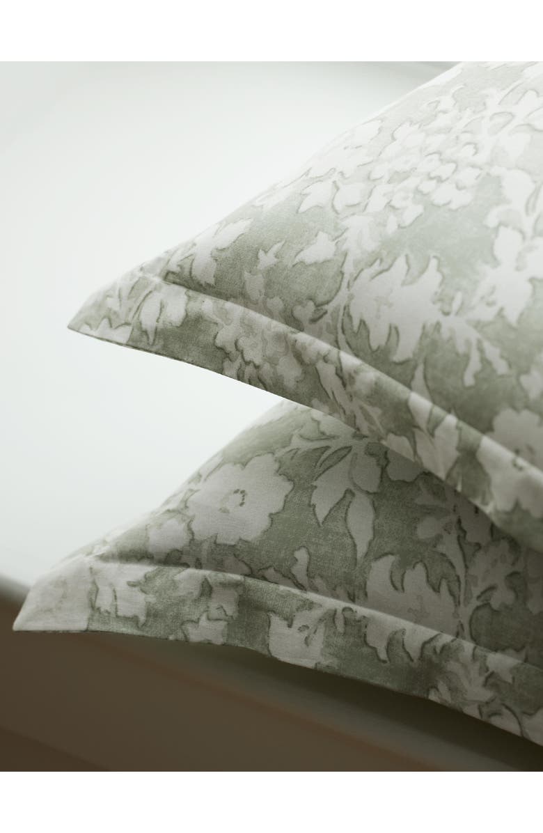 Lauren Ralph Lauren Heather Floral & Stripe Reversible Cotton Comforter & Sham Set, Alternate, color, Green