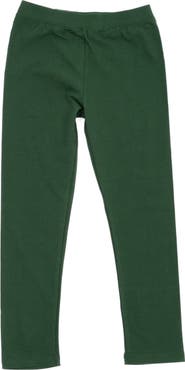 Leveret Girls Cotton Leggings, Solid Colors