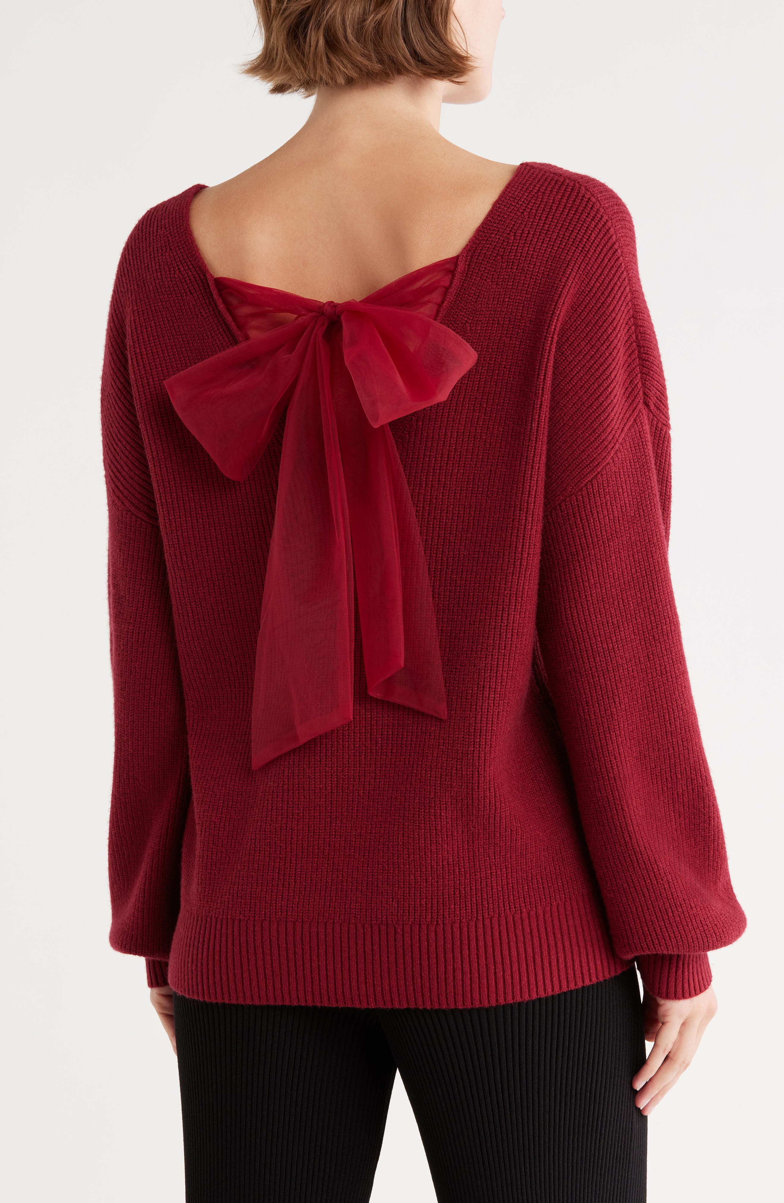 Bow V-Neck Sweater - image 4