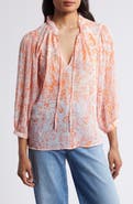 Vince Camuto Balloon Sleeve Floral Peasant Top