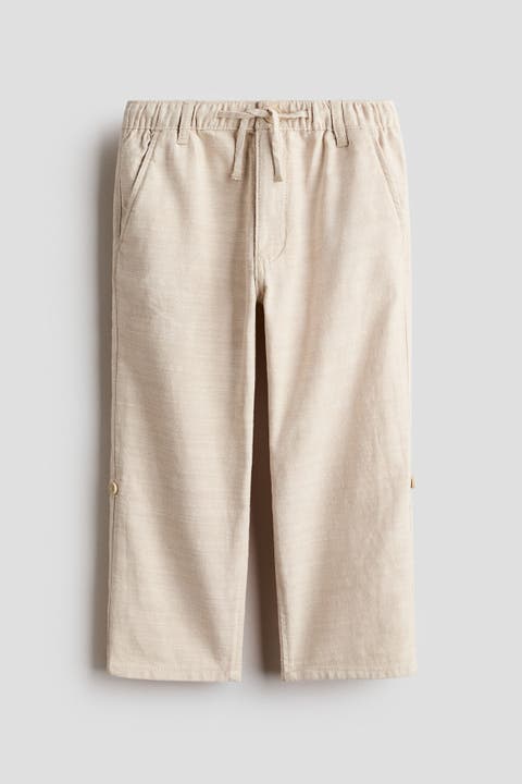 Cotton Roll-up Trousers