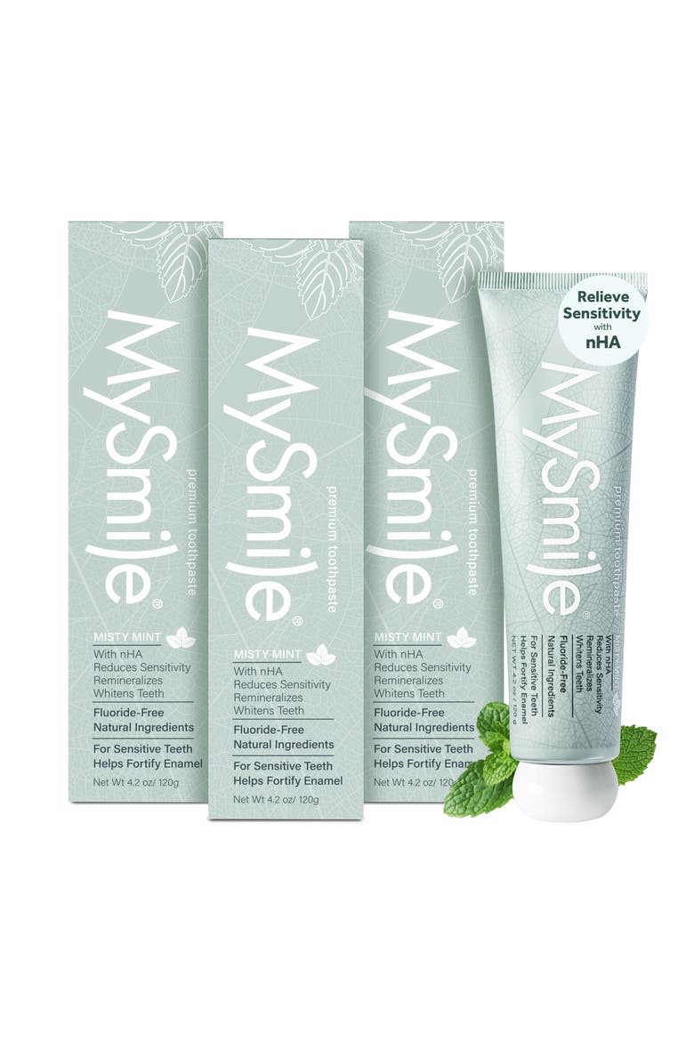 Nano-Hydroxyapatite Toothpaste for Sensitive Teeth, Main, color, Green