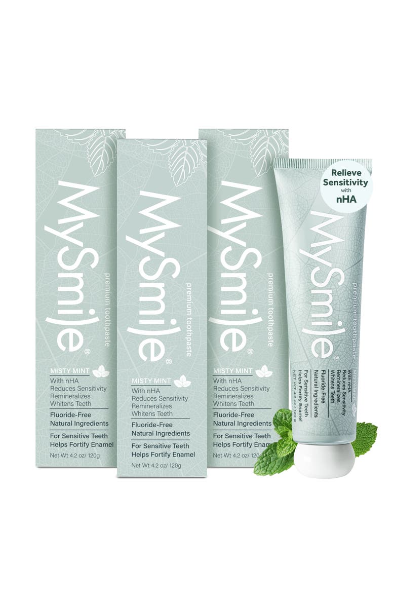 MySmile Nano-Hydroxyapatite Toothpaste for Sensitive Teeth, Main, color, Green