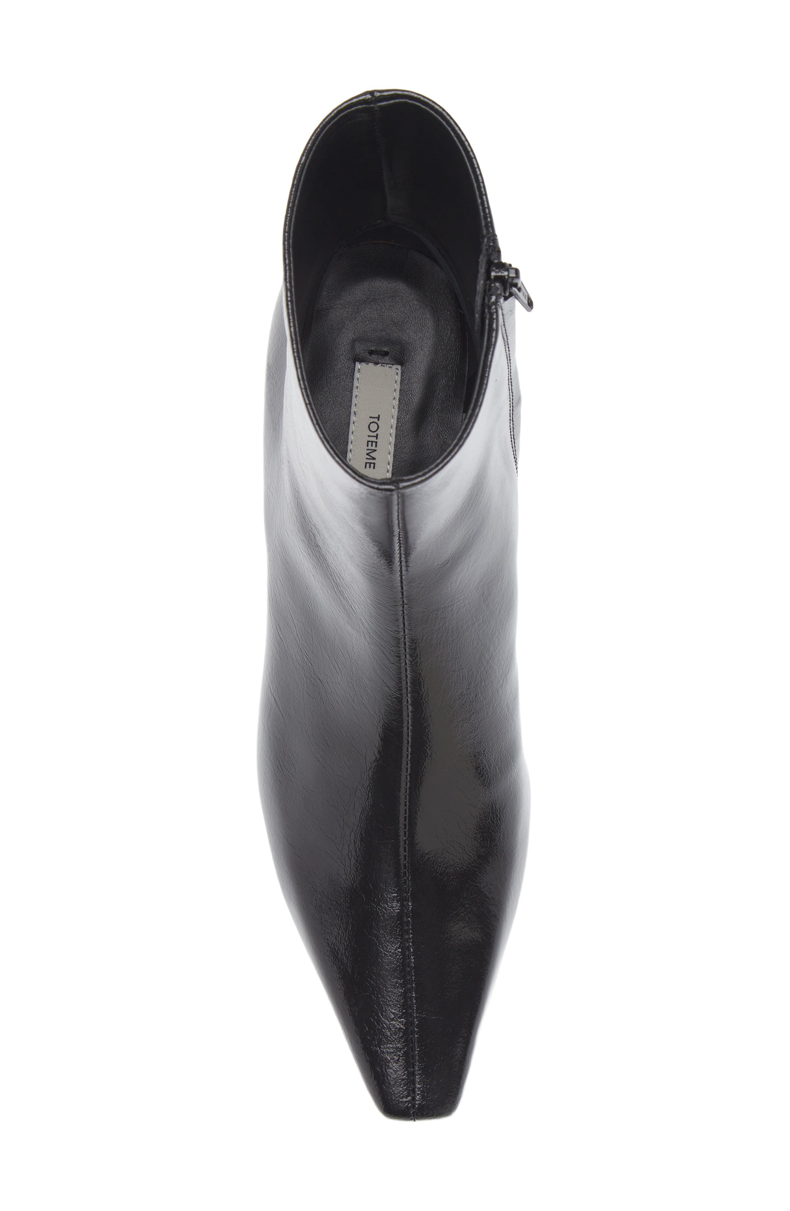 TOTEME Slim Kitten Heel Pointed Toe Bootie, Alternate, color, Black