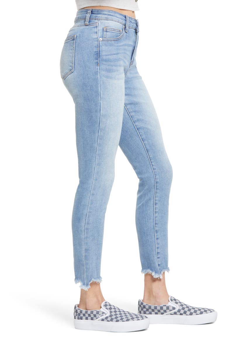 Prosperity Denim Eco Ashley High Waist Fray Hem Skinny Jeans, Alternate, color, 