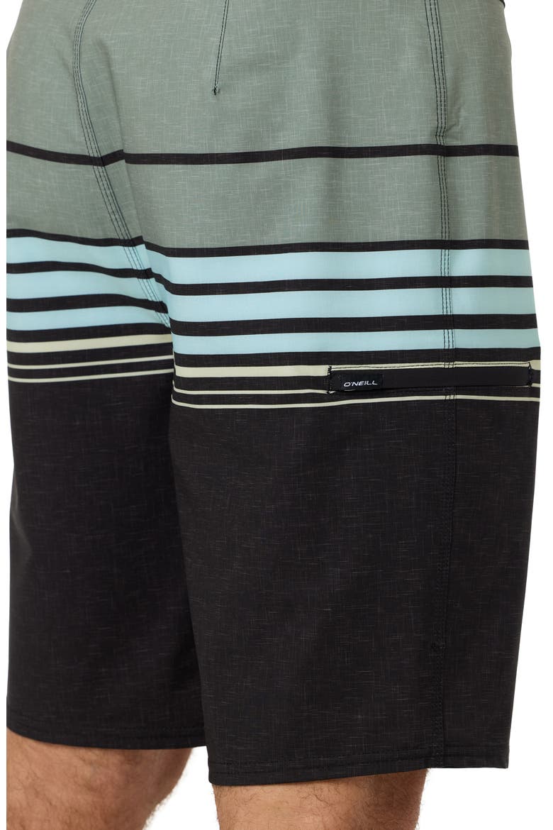 Hyperfreak Heat Stripe Swim Trunks, Alternate, color, BLACK