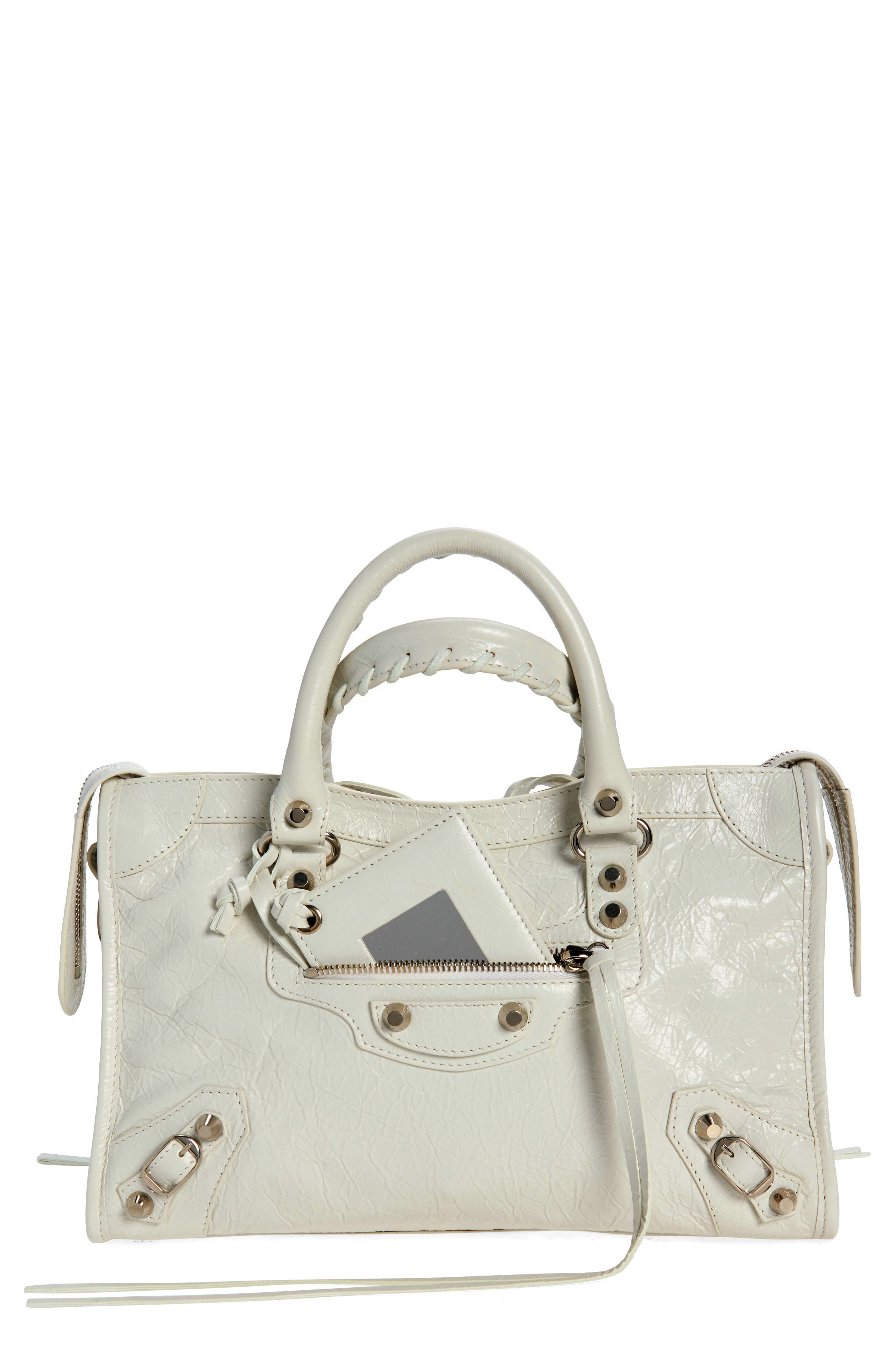Small Le City Leather Handbag, Main, color, 9104 OFF WHITE