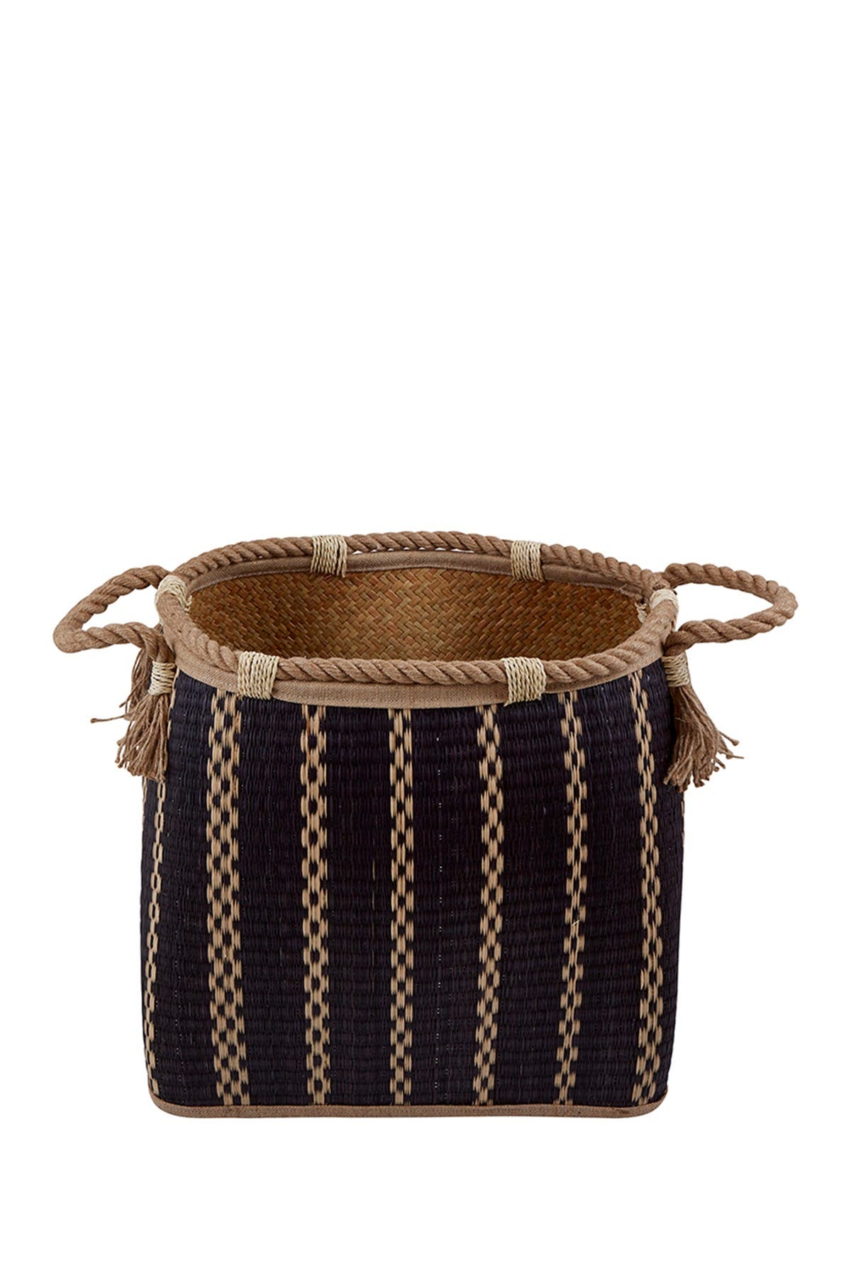 CREATIVE BRANDS Black Striped Basket - Large (Women) | Nordstromrack