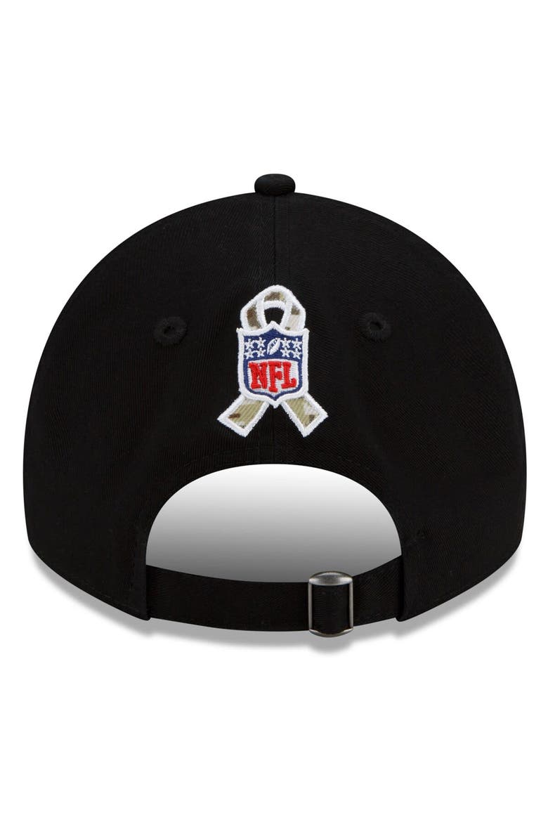 Men's New Era Black Los Angeles Chargers 2022 Salute To Service 9TWENTY Adjustable Hat, Alternate, color, Black