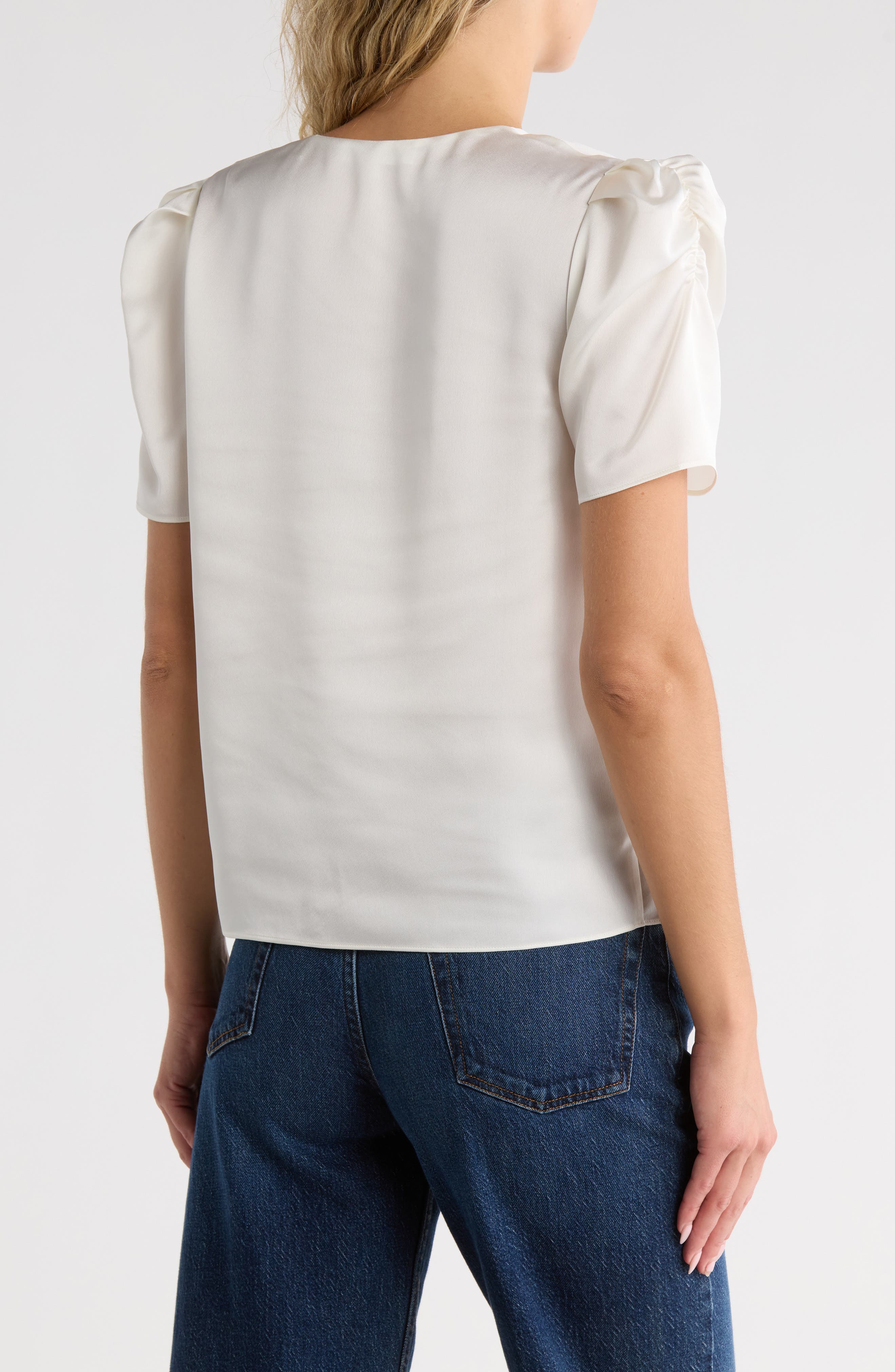 V-Neck Puff Sleeve Top - image 4