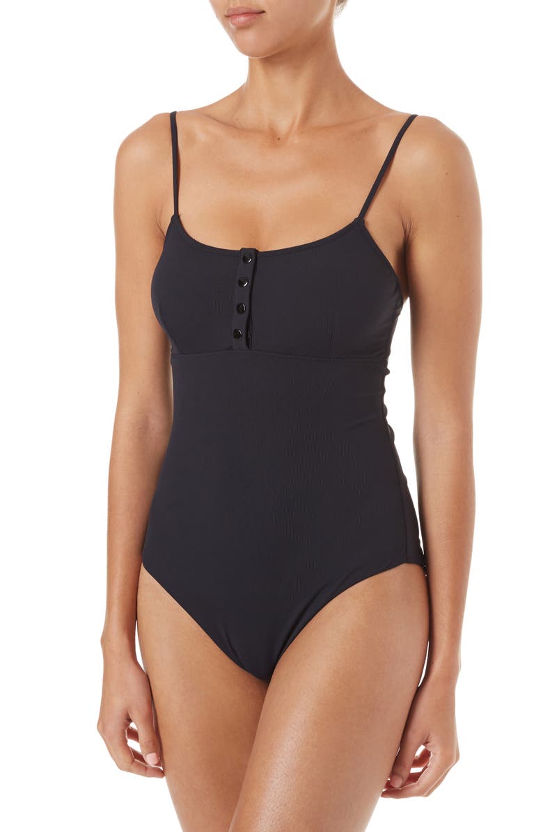 Melissa Odabash Calabasas Ribbed One-Piece Swimsuit, Main, color, 
