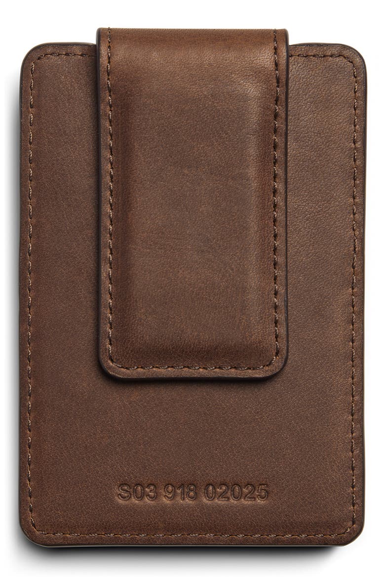 Money Clip Card Case, Main, color, MEDIUM BROWN