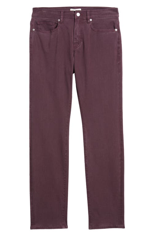 Frame L'homme Slim Fit Five-pocket Twill Pants In Purple