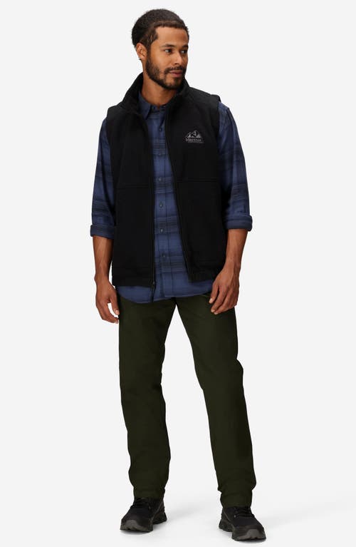 Marmot Wanderer High Pile Fleece Vest In Black