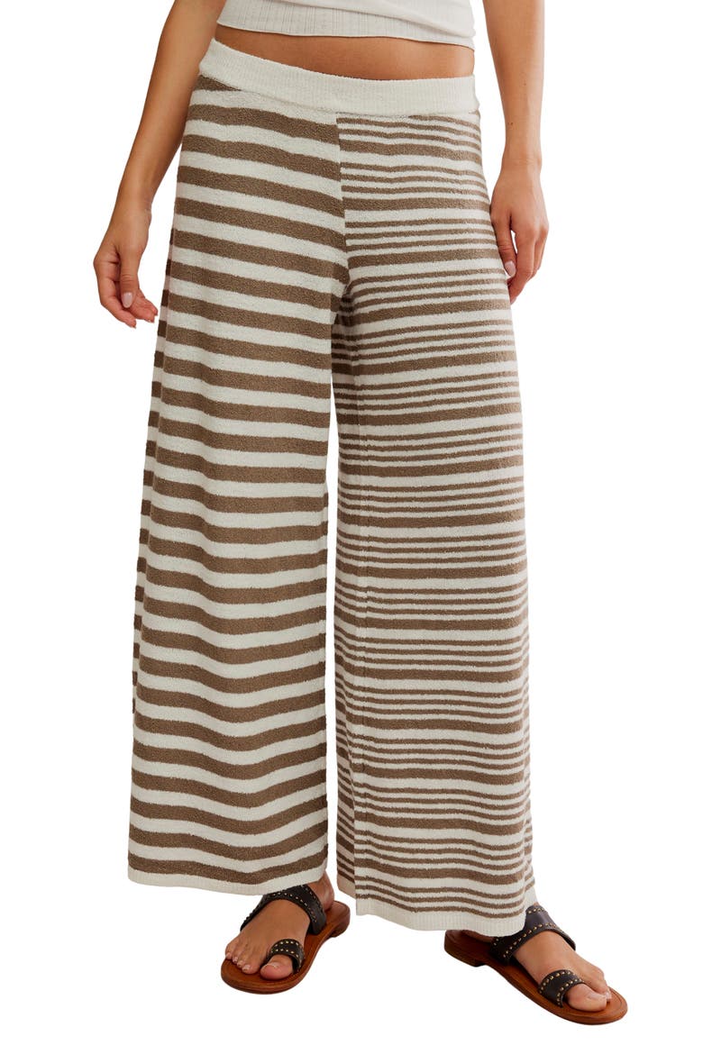 Allyson Stripe Wide Leg Pants, Main, color, OLIVE STONE COMBO