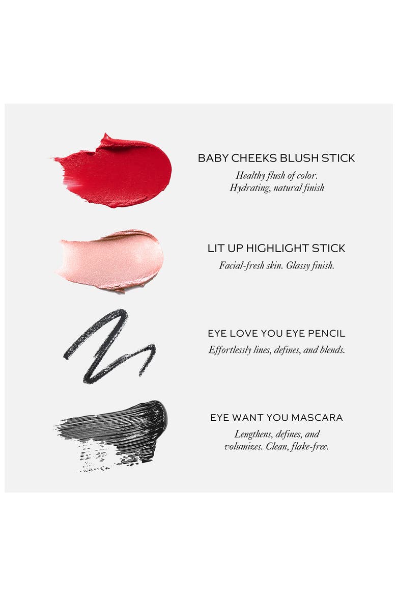Petite Party Mini 4-Piece Makeup Set $95 Value, Alternate, color, POPPY/ TOAST/ CLEANBLK/ CENDRE