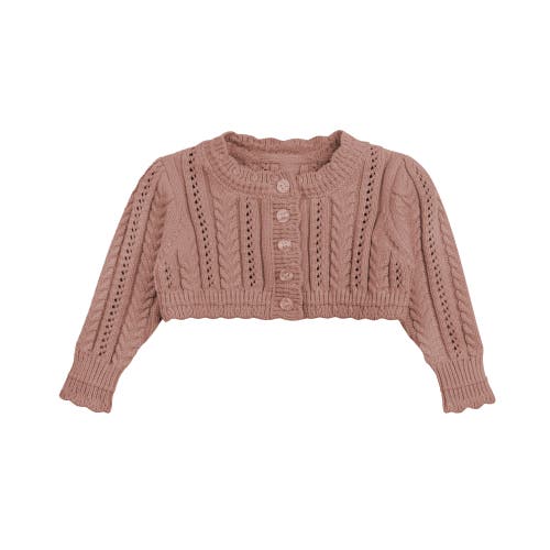 Ely's & Co. Looms Cable Pointelle Flat Collection In Brown