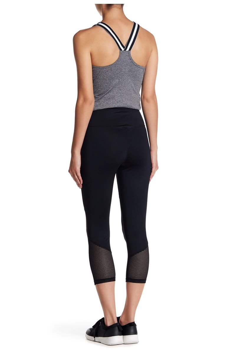 Z by Zella High Waisted Blocked Crop Leggings, Alternate, color, 