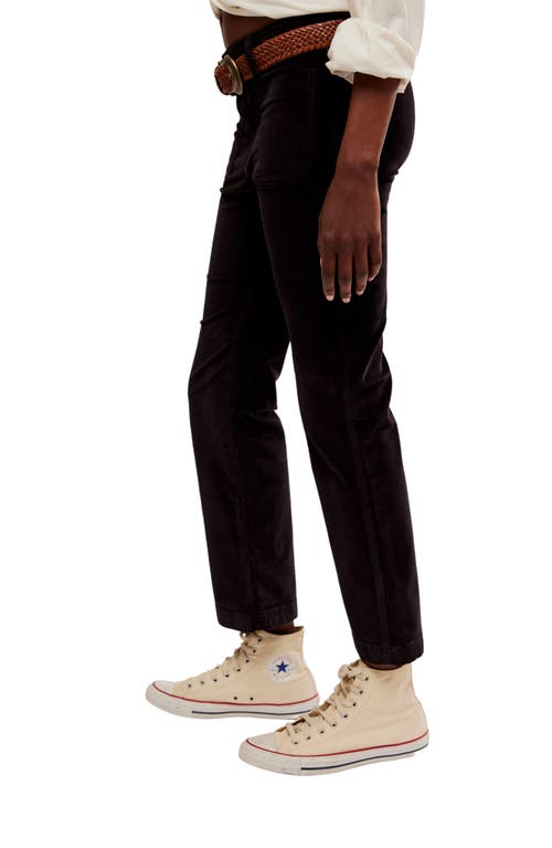 Free People High Time Kick Corduroy Flare Pants In Black