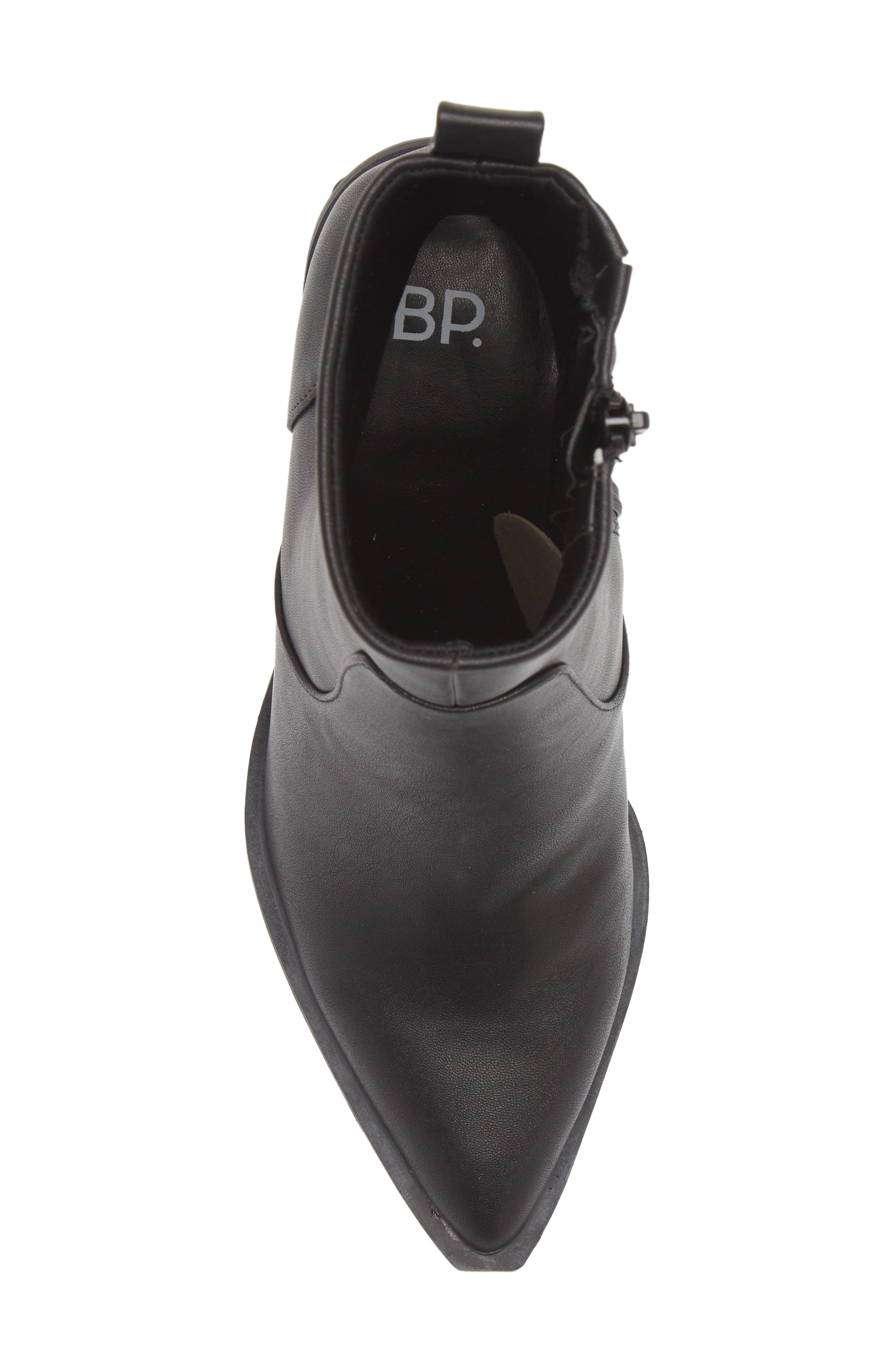 Lorraine Pointed Toe Bootie, Alternate, color, BLACK