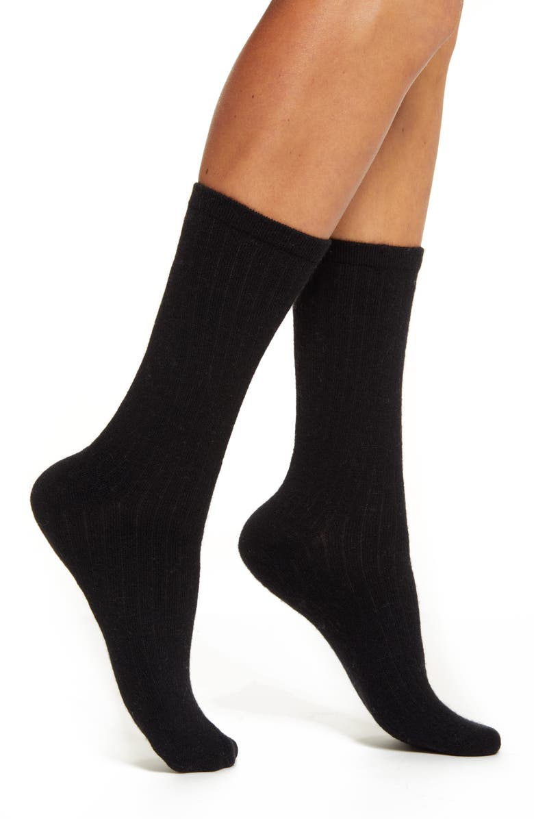 Natori Rib Crew Socks, Main, color,