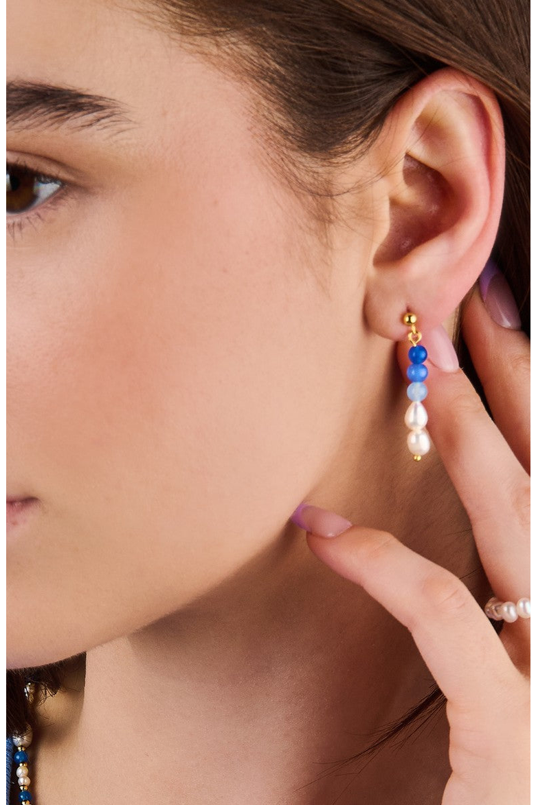 Aria Pearl Bead Earrings, Alternate, color, Gradient Blue