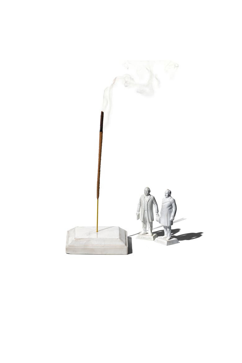 Marble Incense Holder, Alternate, color, White Square