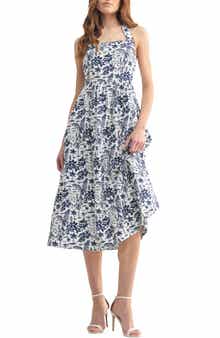 Mila Mae Floral Halter Midi Dress
