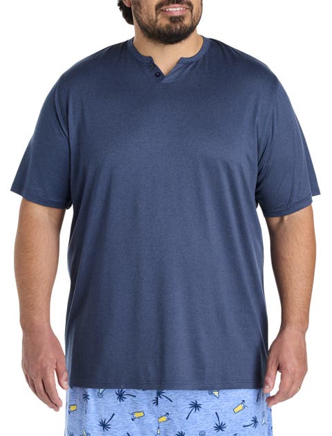 Big & Tall Moisture-Wicking Henley T-Shirt