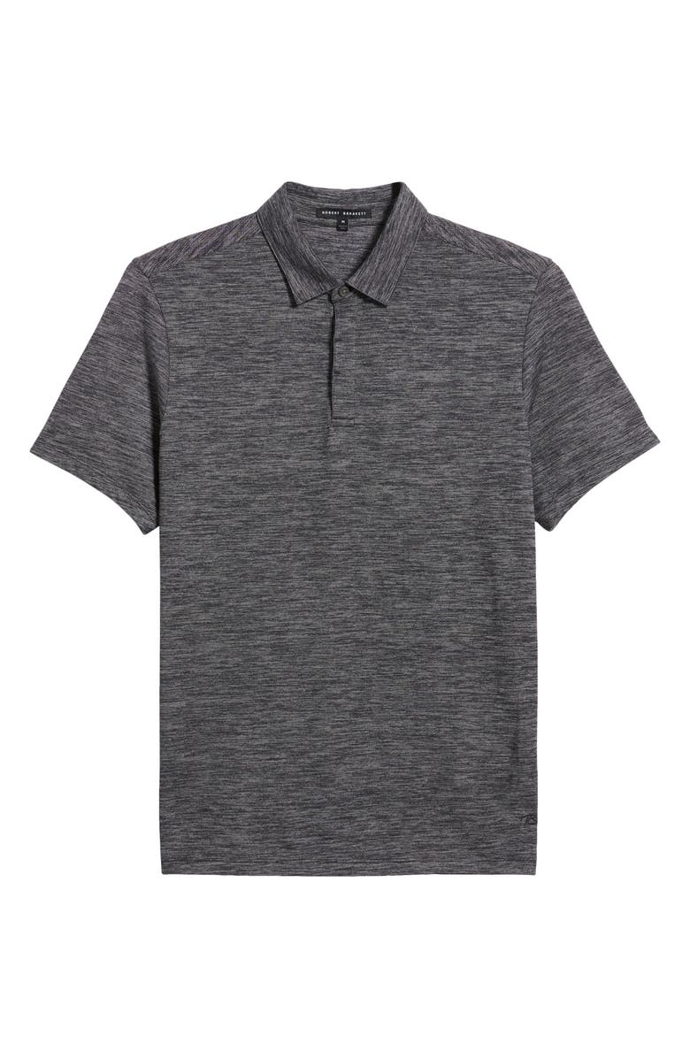 Robert Barakett Payne Space Dye Jacquard Polo, Alternate, color, Black