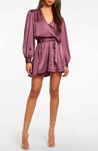 Ramy Brook Montana Long Sleeve Satin Minidress
