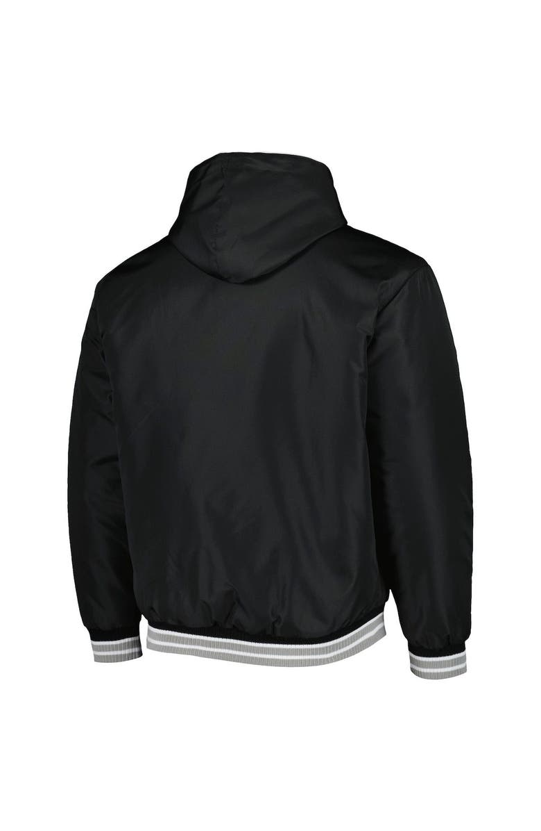 JH DESIGN Men's JH Design Black Chicago White Sox Reversible Fleece Full-Snap Hoodie Jacket, Alternate, color, Black