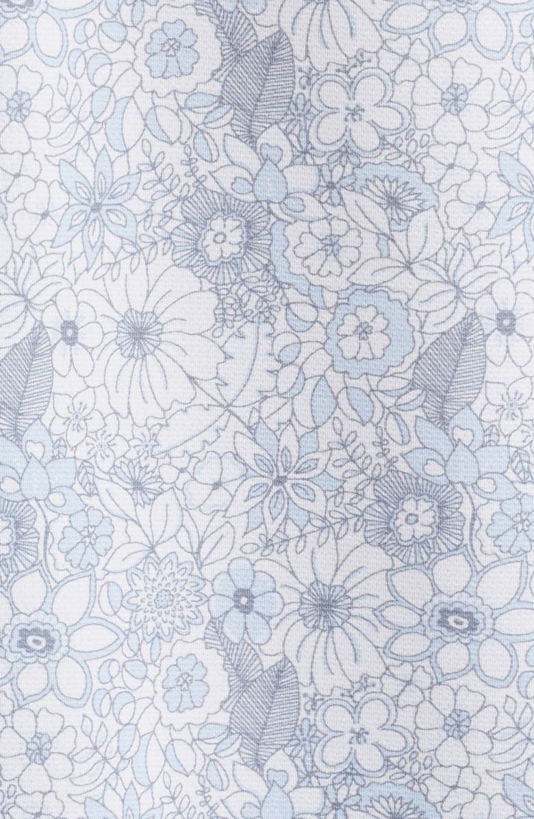 johnnie-O Kayce Hangin' Out Floral Short Sleeve Knit Button-Up Shirt, Alternate, color, Lapis