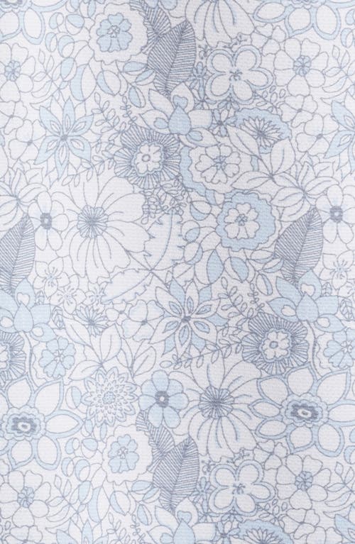Johnnie-o Benson Floral Short Sleeve Stretch Button-up Shirt In Lapis
