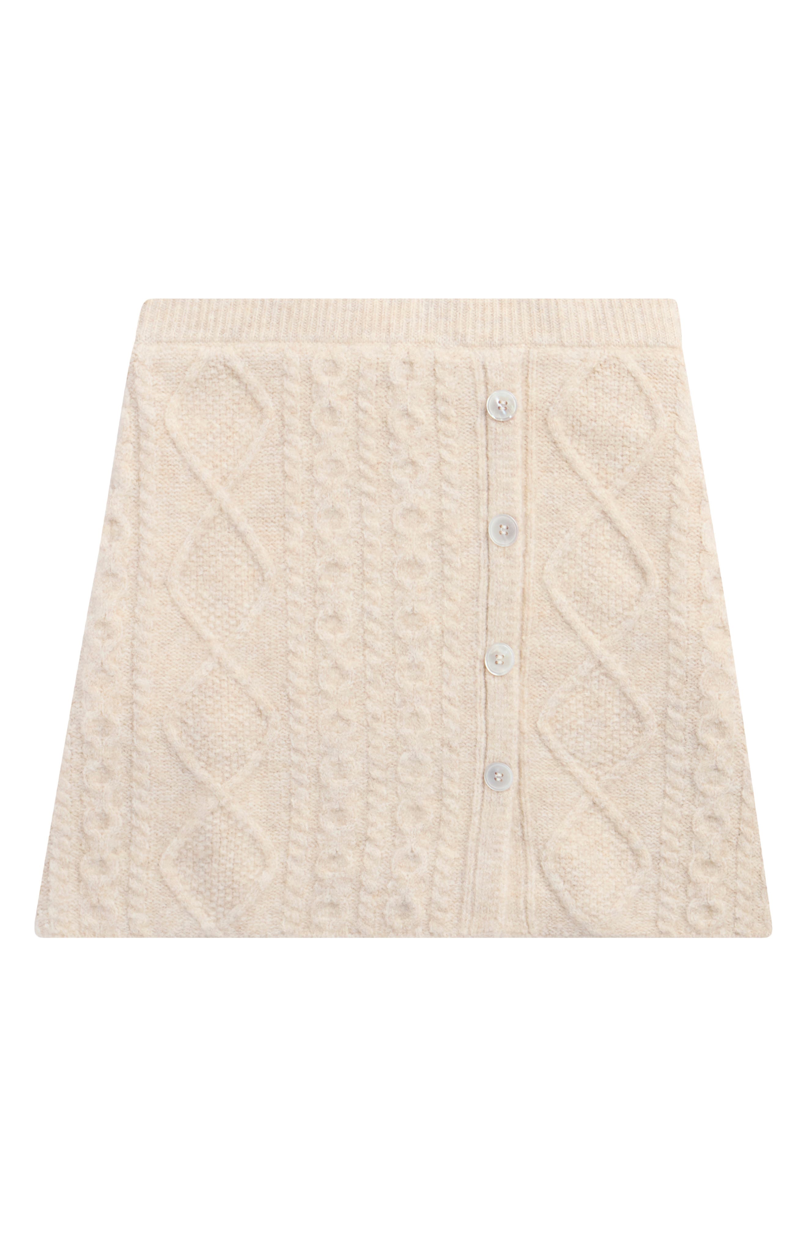 Tractr Kids' Cable Stitch Sweater Skirt