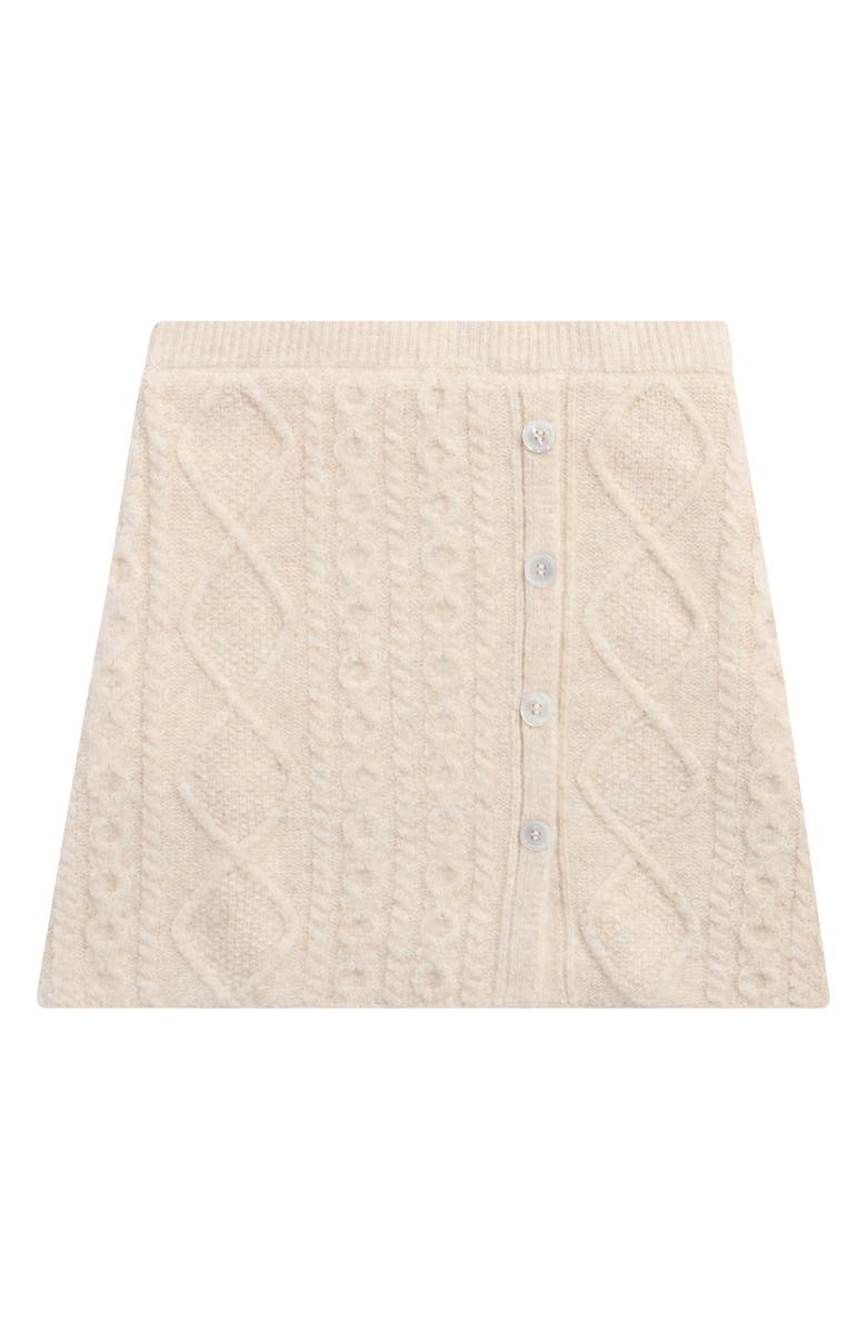 Tractr Kids' Cable Stitch Sweater Skirt, Main, color, Cream