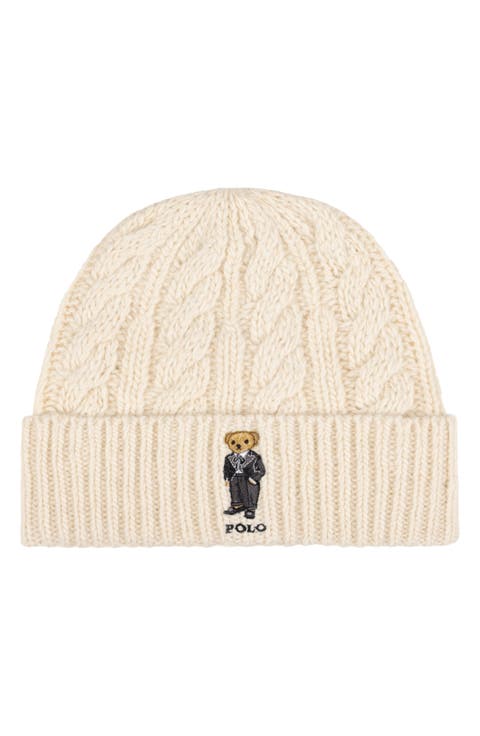 Tux Bear Cable Merino Wool, Alpaca & Linen Beanie